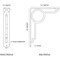 Ekena Millwork Maria Wrought Iron Bracket, (Single center brace), Antiqued Warm Silver 1 1/2"W x 7 1/2"D x 10"H BKTM01X07X10SMAAWS - alternate 8